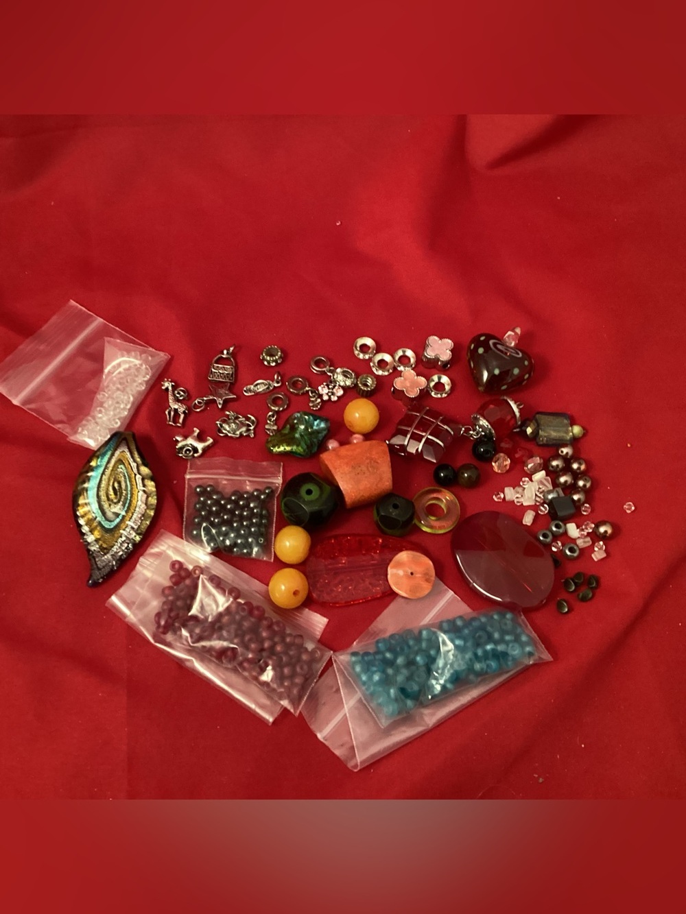 252 grams of Mixed Jewelry Beads and Charms